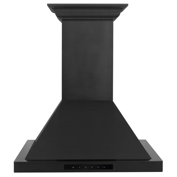 ZLINE 30 in. Black Stainless Steel Indoor Wall Range Hood with BlueTooth Crown Molding, BSKBNCRN-BT-30 image 2